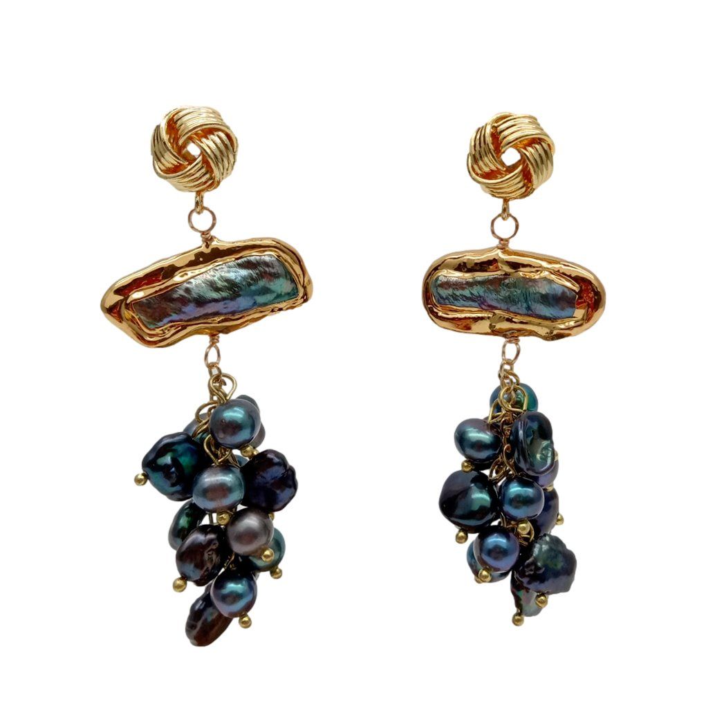 Orecchini pendenti & Orecchini a lobo: Lua schwarz Perlen Ohrhänger Echt Boucles Chandelier Perle N – Nuovo (secondo la descrizione) da Prilly venduto da ilyria73 5