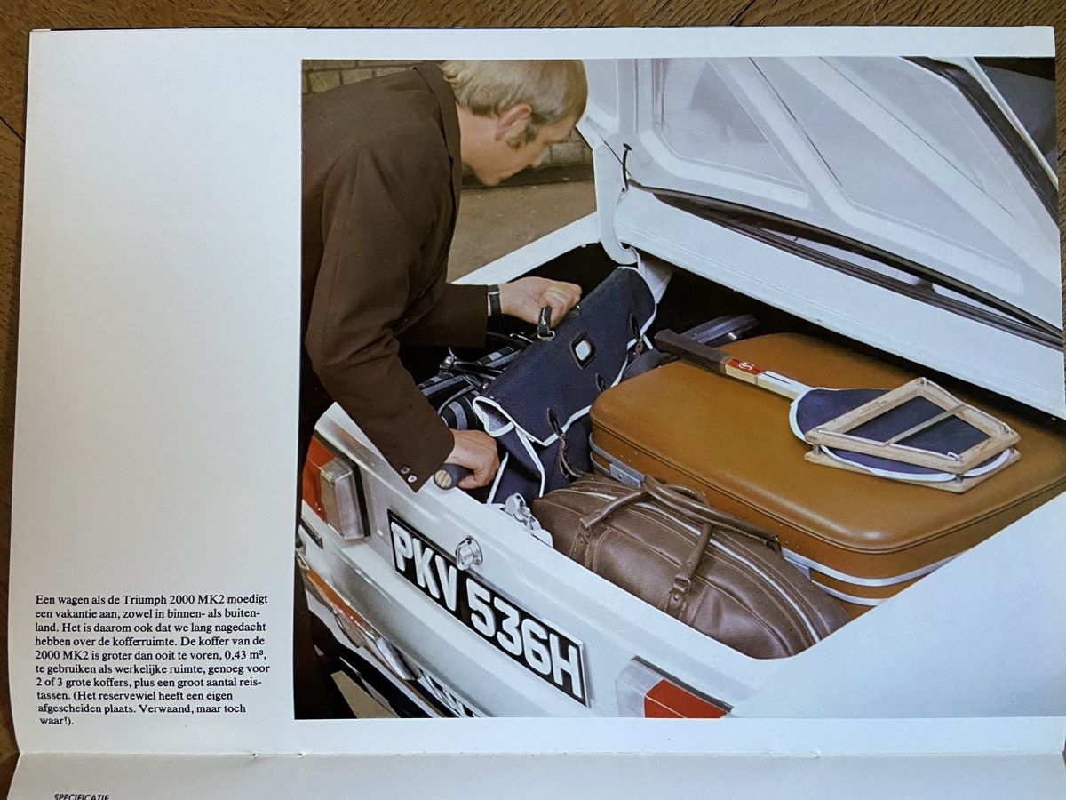 Triumph Dokumente: Triumph 2000 MK2 Prospekt ca 1970 1971 brochure holländisch – Gebraucht aus Langenthal von Andreasdavidk 6