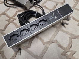 BACHMANN Tischsteckdosenleiste DESK 4x T13, 2x USB 902.5253