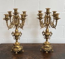 2 Messing Kerzenständer antik Lagerräumung