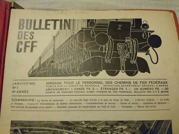 Libri: Bulletin CFF / Reliure de 1933 – Usato da Cortaillod venduto da signep 4