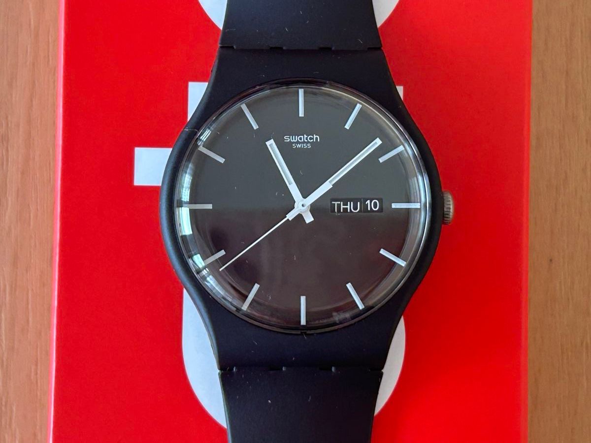 Swatch Orologi: Swatch New Gent Schwarz, neuwertig – Nuovo (secondo la descrizione) da Möhlin venduto da seerose6