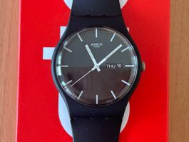Swatch New Gent Schwarz, neuwertig