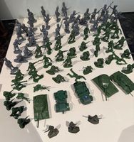 Grosse Sammlung von Spielzeugsoldaten mit Panzer, Top!