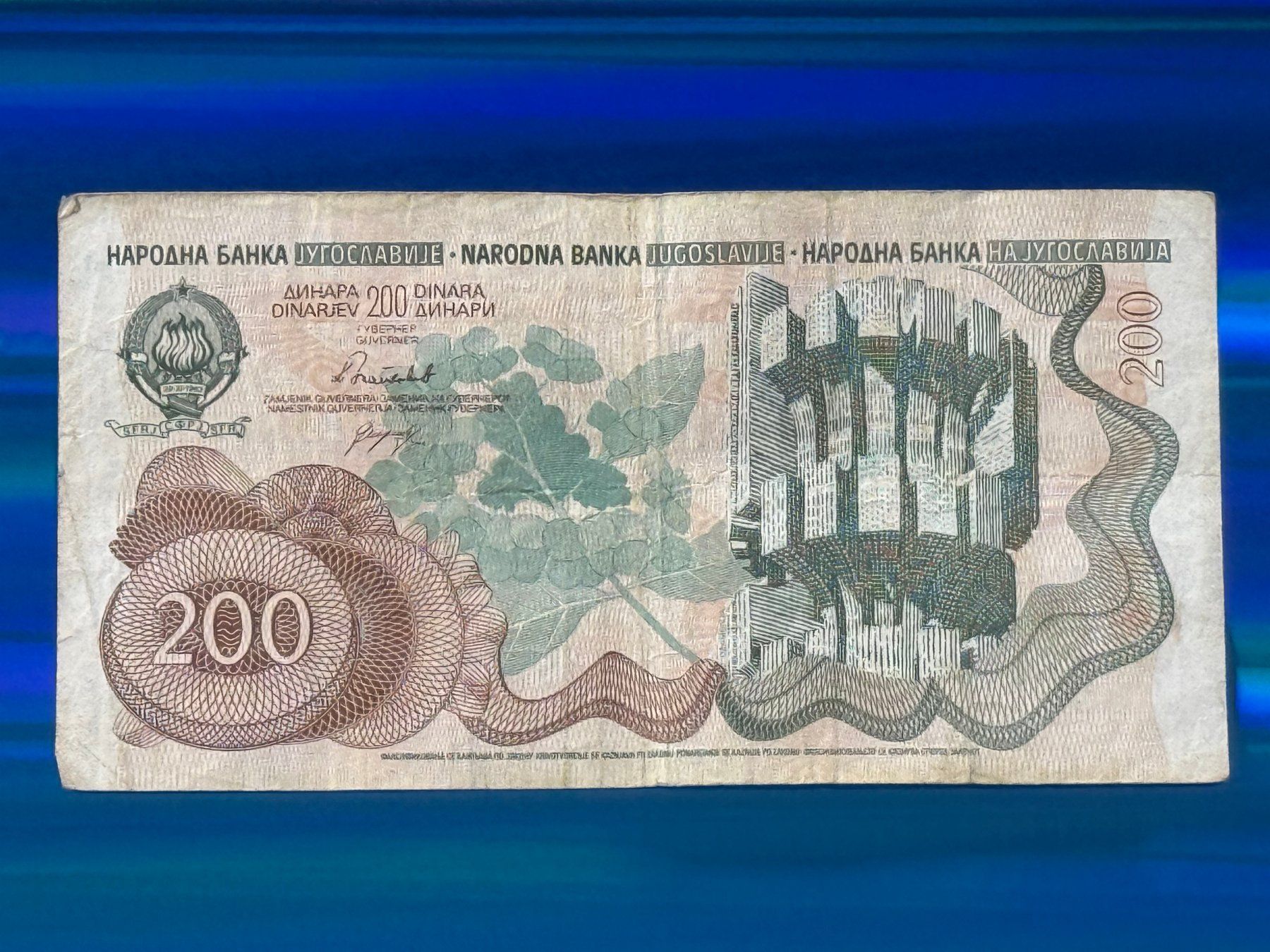 Banconote: Jugoslawien 1990 - 200 Dinara – Usato da Pfäffikon SZ venduto da Sieben77 1