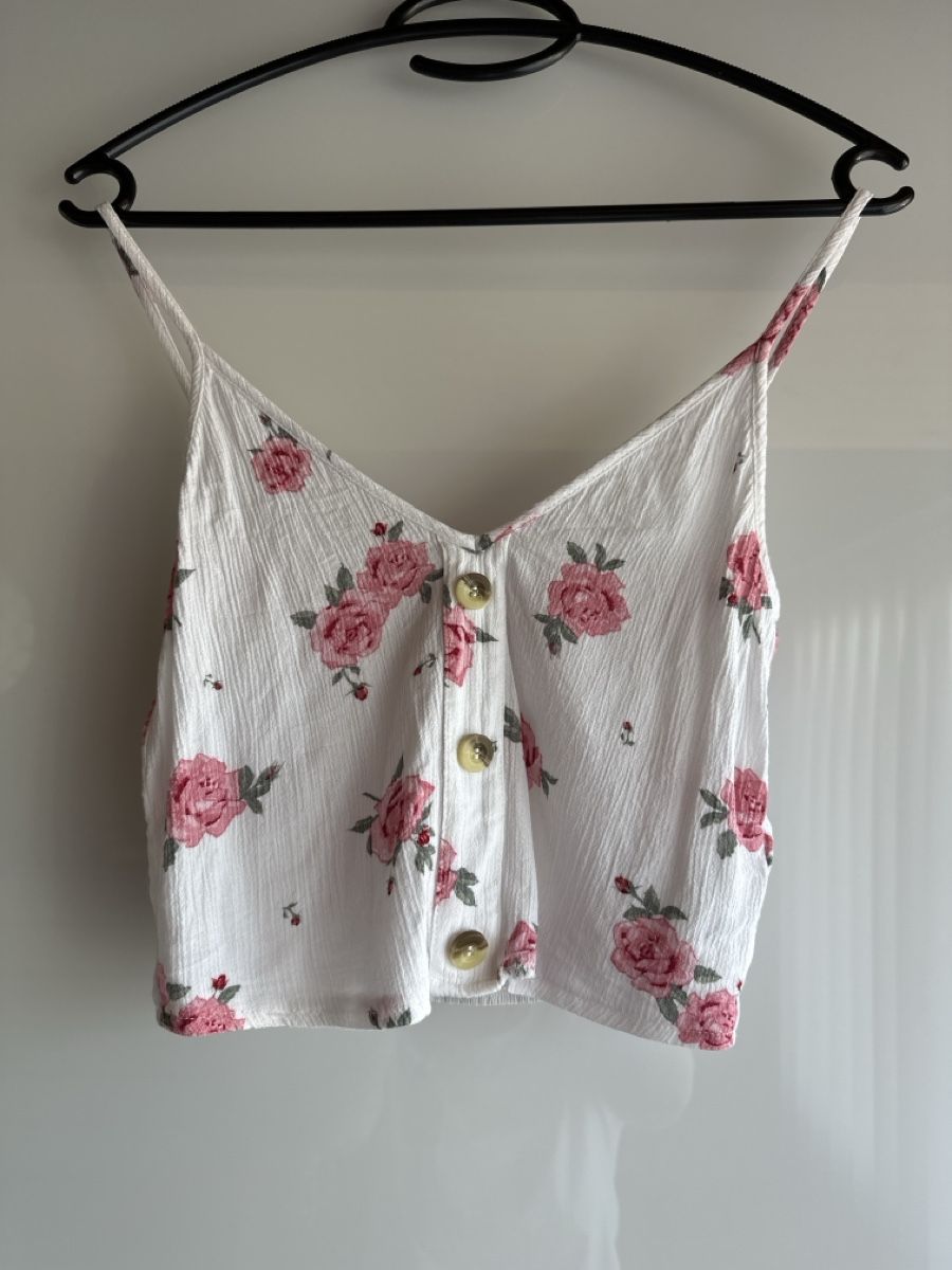 H&M Top: H&M Top Grösse XS mit Blumenmuster bauchfrei – Usato da Buchs AG venduto da Dasmusstduhaben