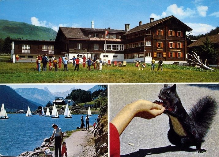 Cartoline postali: DAVOS-WOLFGANG Ferienheim Oberwinterthur – Usato da Jona venduto da philajona