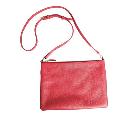Sac Bandoulière Coccinelle "Best Crossbody" en cuir rouge