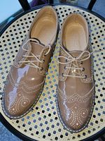 Lackschuhe Roma Gr. 39, Top Zustand, Hellbraun