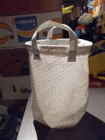 Aufbewahrungs-Tasche weiss/graues Muster