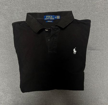 Ralph Lauren Custom Slim Fit Poloshirt, Grösse M, Schwarz