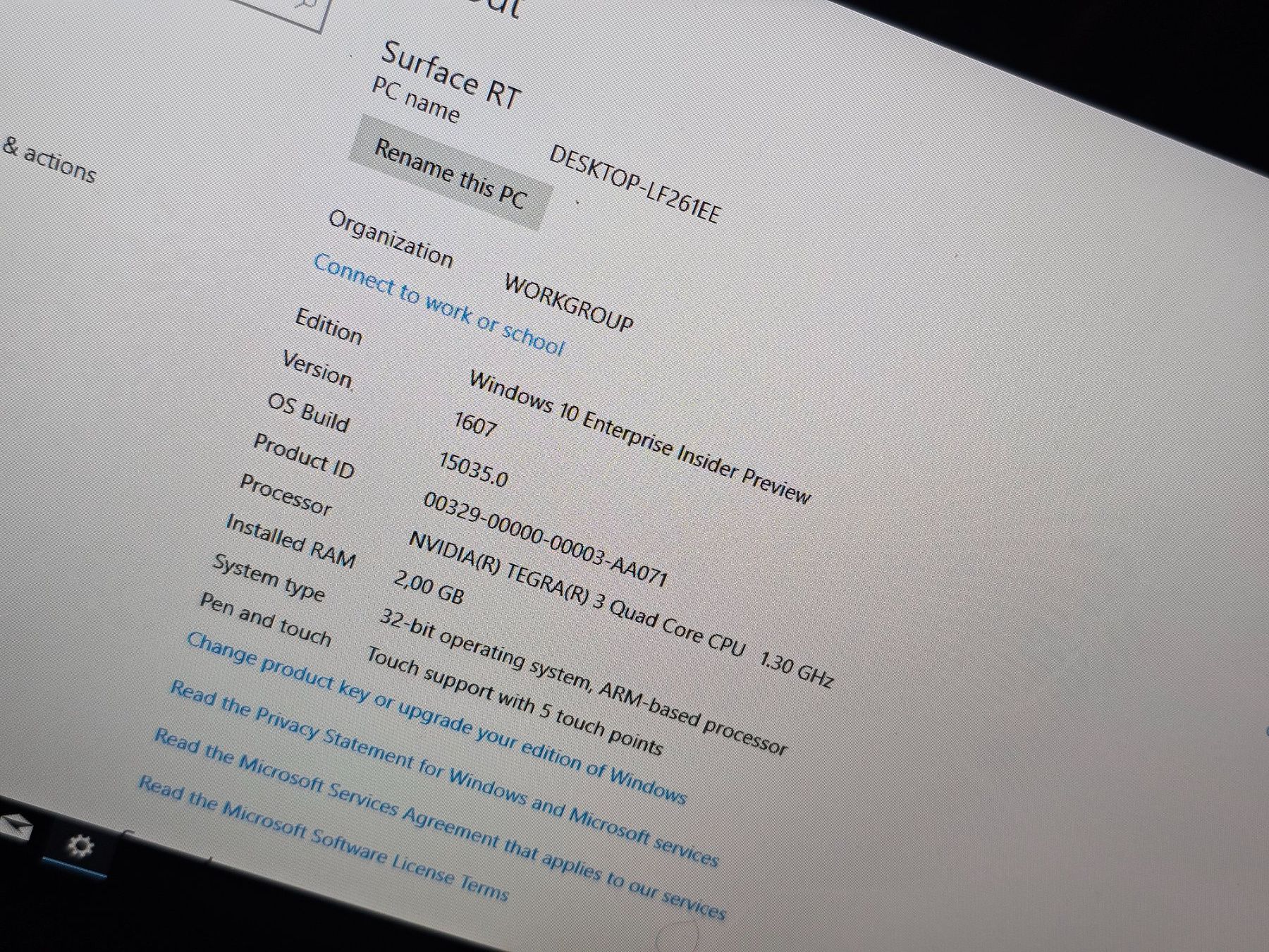 Microsoft Tablet PC: Surface RT - Tablet tactile Microsoft 10" - Clavier! – Gebraucht aus Bulle von Bflowx 1