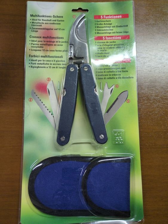 DURATECH 4-in-1 Multifunktionsschere - Edelstahl Schere Mit Drahtschneider