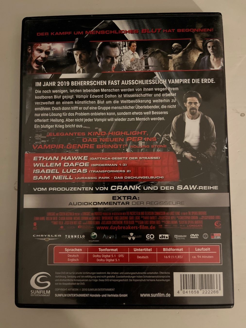 Tutti i DVDs: Daybreakers (2010) DVD 📀 – Nuovo (secondo la descrizione) da Sierre venduto da black.box 1