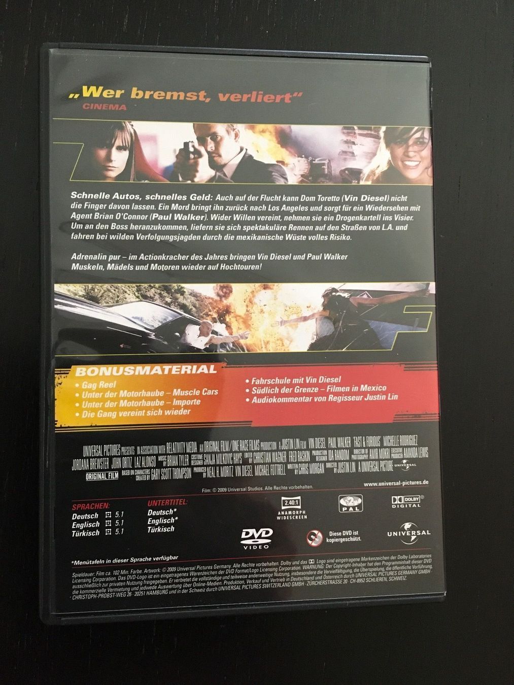 Tutti i DVDs: DVD Fast & Furious – Usato da Regensdorf venduto da scheissspiel 1