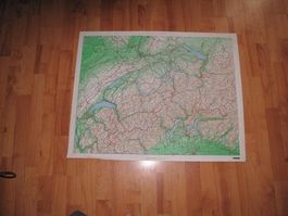 Kunststoffrelief Schweiz 3D Wandkarte