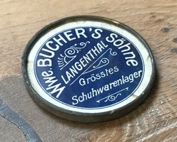 Taschenspiegel Werbung Wwe. Bucher's Söhne Langenthal antik