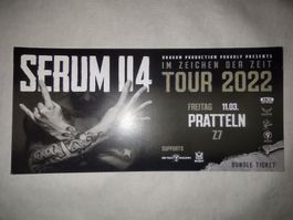 SERUM 114 KONZERT TICKET ** Z7 PRATTELN ** 2022 **