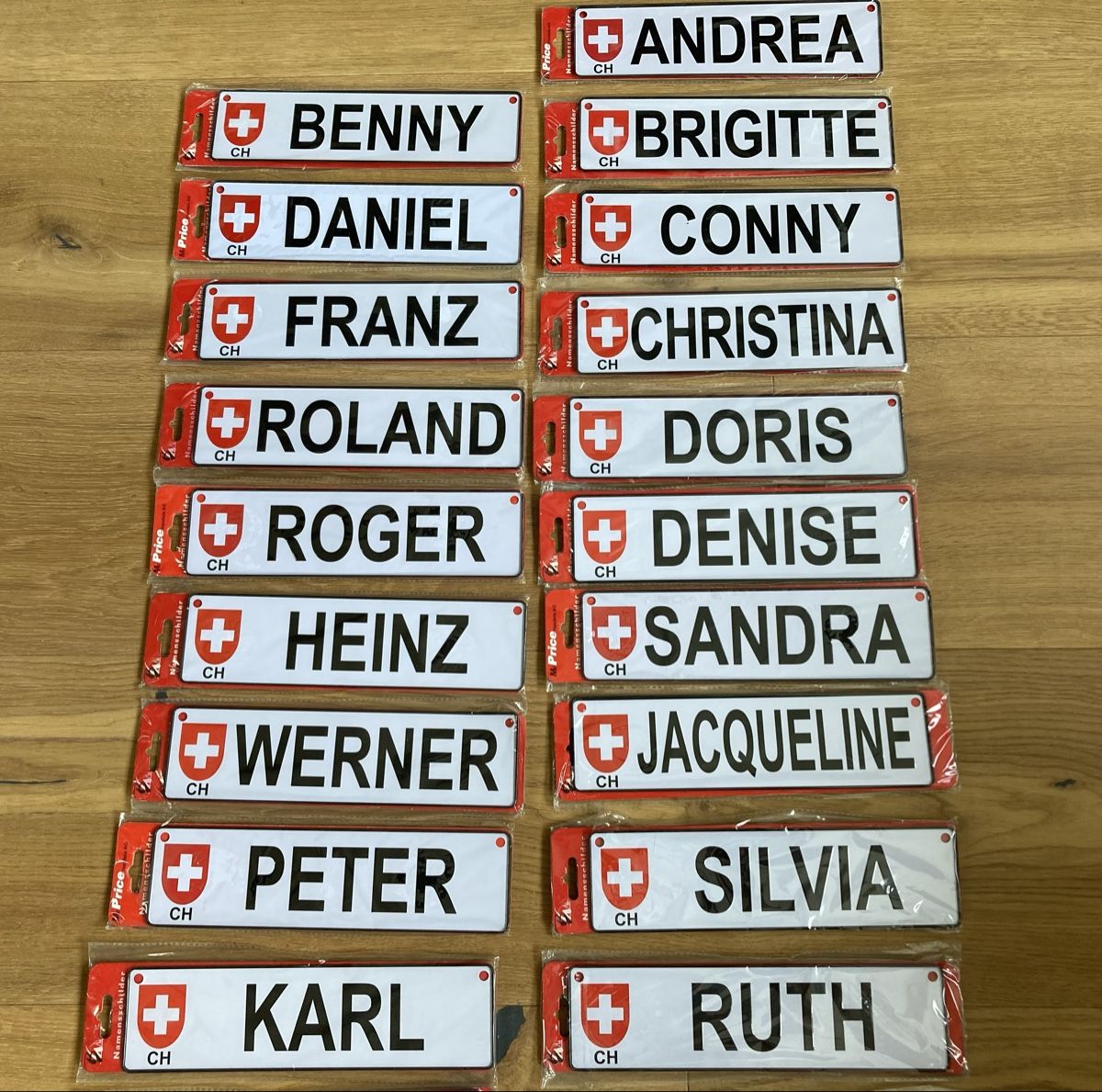 Insegne: Namensschild Schweiz Namen Blechschild – Nuovo e nell'imballaggio originale da Boll venduto da Jopp1 1