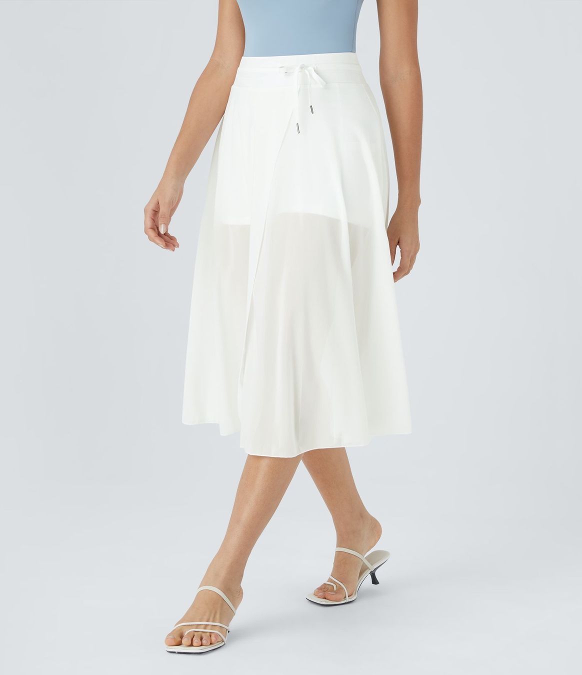 Halara Gonne: Jupe-short à poches blanche - Midi Évasée - Taille Haute – Nuovo e nell'imballaggio originale da Lausanne venduto da So5152 7