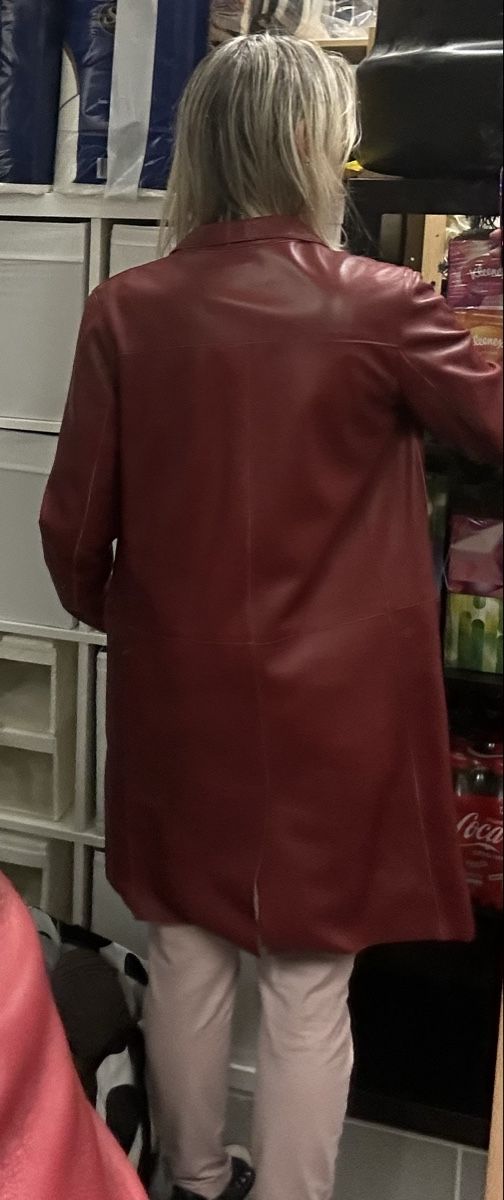Jacken: Giacca pelle rossa bordeaux – Gebraucht aus Sorengo von at217 5