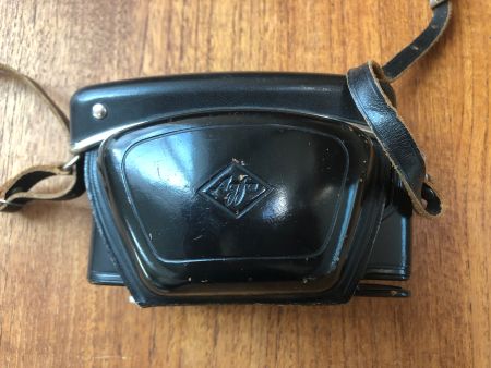 Agfa Leder Kameratasche mit Gurt gebraucht
