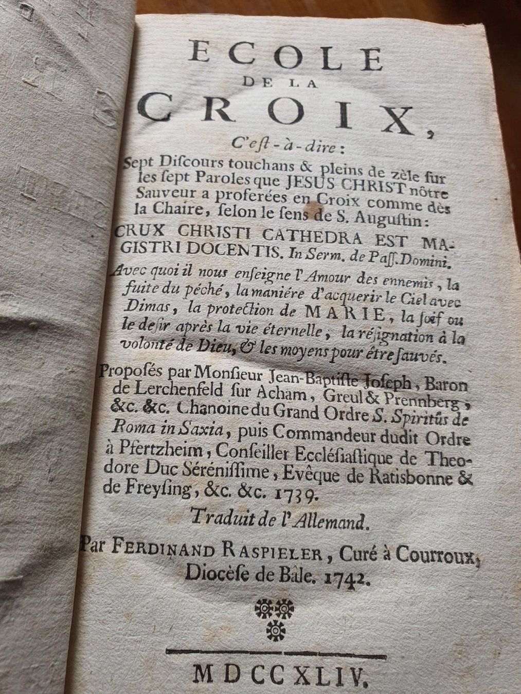 Libri: Ecole de la Croix, 1764. – Usato da DUGNY (-Leytron) venduto da Rdeny 4