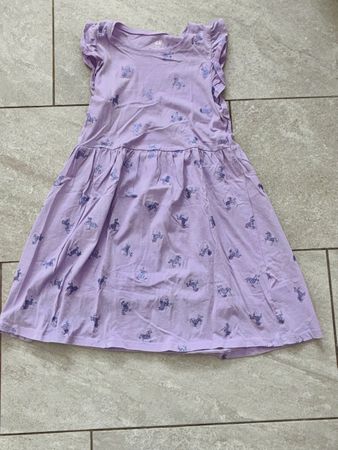 H&M Kleid lila mit Einhorn Motiv Grösse 122/128