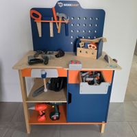 Werkbank für Kinder mit viel Zubehör gebraucht, werkzeug