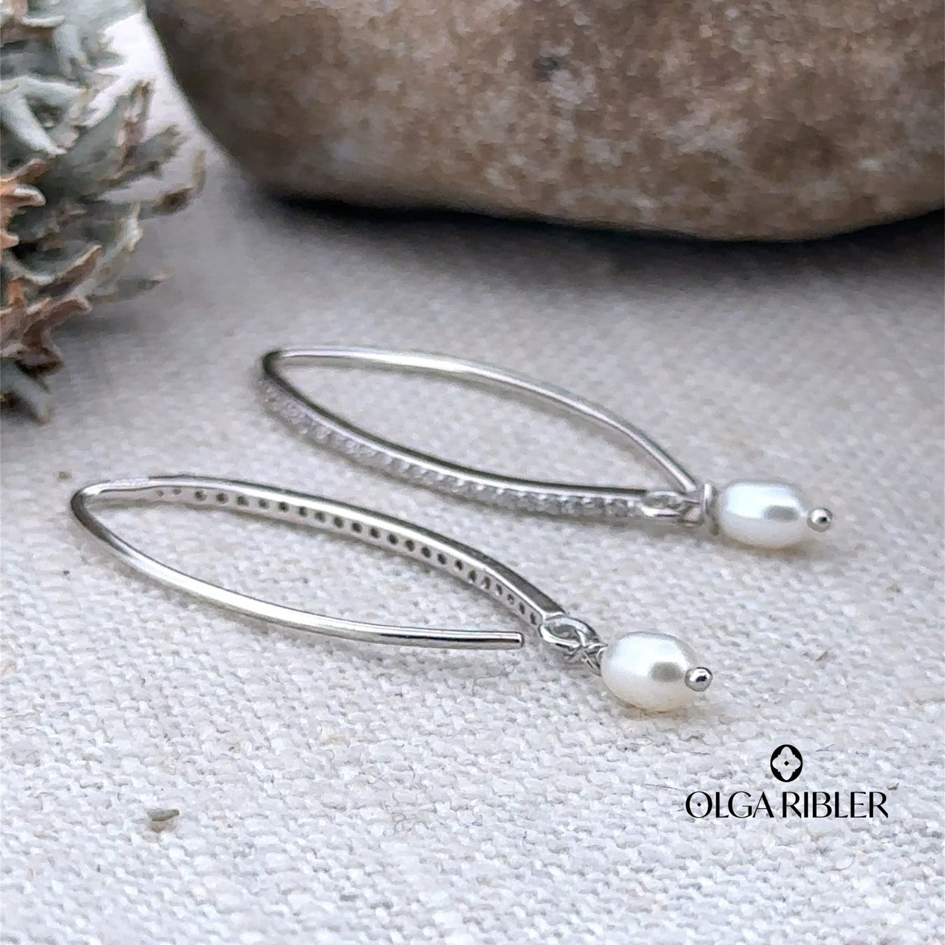 Olga Ribler Orecchini pendenti & Orecchini a lobo: Filigrane Sterling Silber 925 Ohrringe mit Perlen – Nuovo (secondo la descrizione) da Luzern venduto da Schmuckoutlet