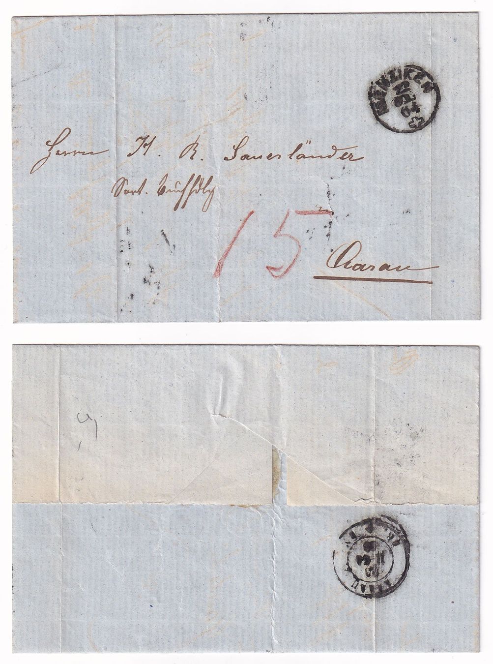 Tutti i francobolli: 4 Briefe ohne Marken, 1853-1864 – Usato da Rebstein venduto da mprch 3