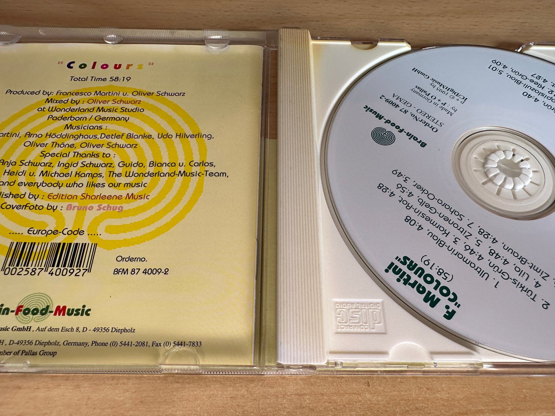 CD: Francesco Martini – Colours – Usato da Rikon im Tösstal venduto da Alpenmutz 2