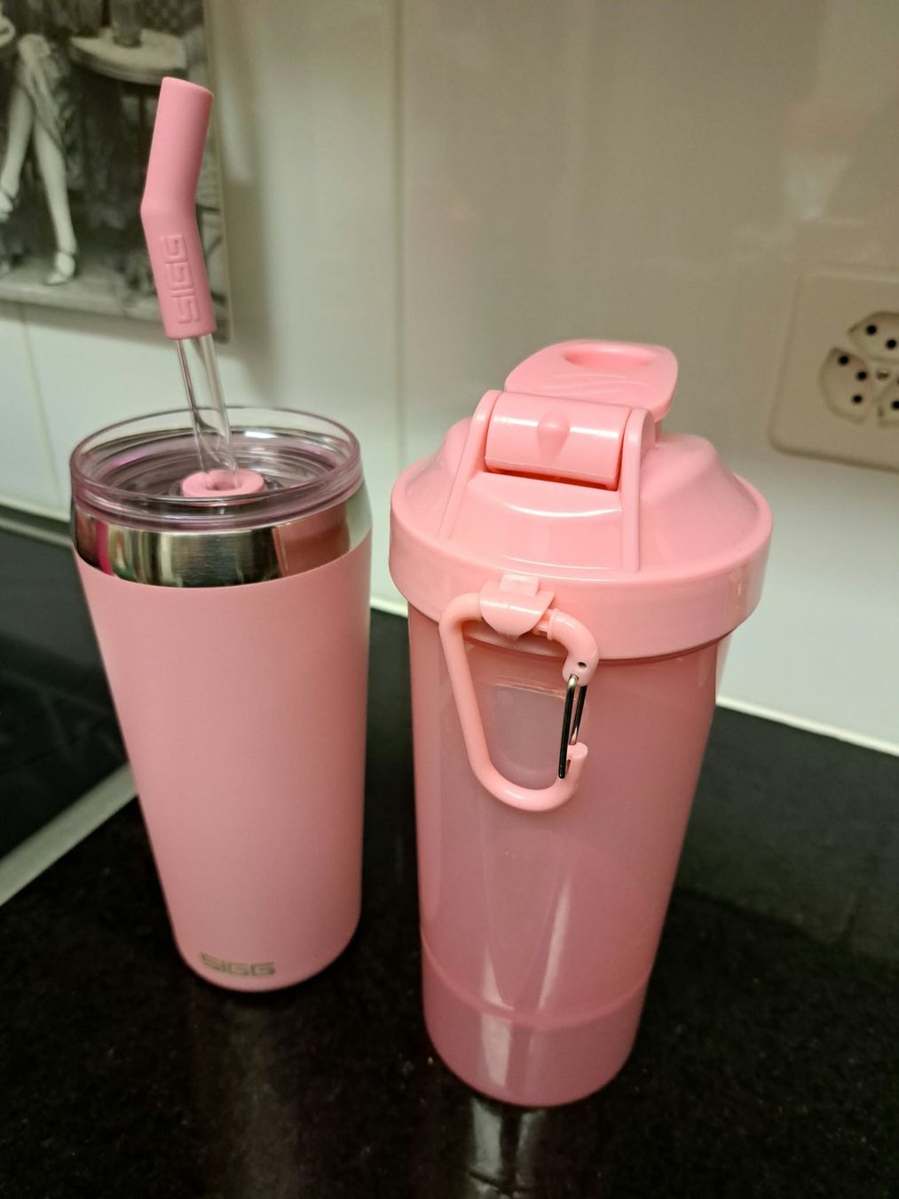 Behälter & Ähnliches: Set rosa thermo becher und shaker – Gebraucht aus Sisseln AG von schenk-figuren 4
