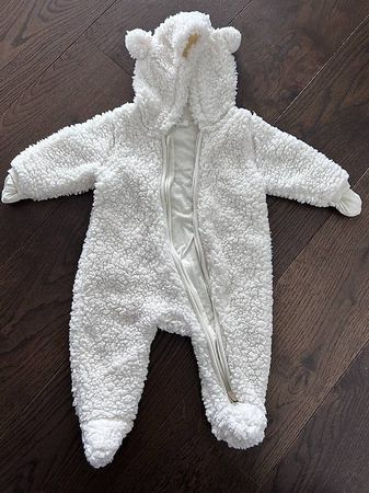 Baby Teddy-Overall Gr. 62, cremeweiss