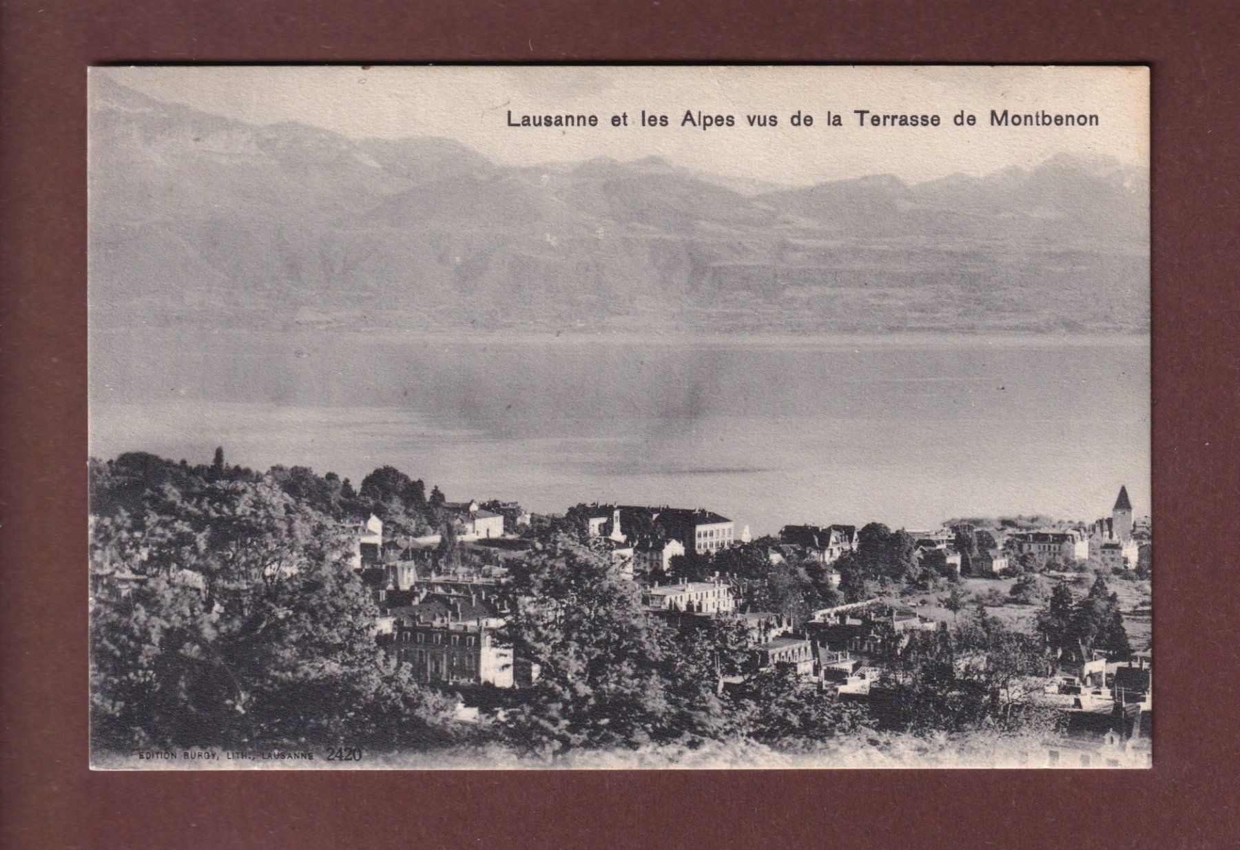 Ansichtskarten: LAUSANNE depuis Montbenon – Gebraucht aus Pully von nicecards