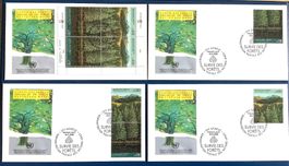 1988 ONU Genève / FDC Div. Varianten Rettet den Wald