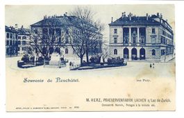 Souvenir de Neuchâtel NE rue Pury Werbung Herz Fabrik Lachen