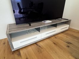 Lowboard, Encanto Eiche & weiss hochglanz, super Zustand,