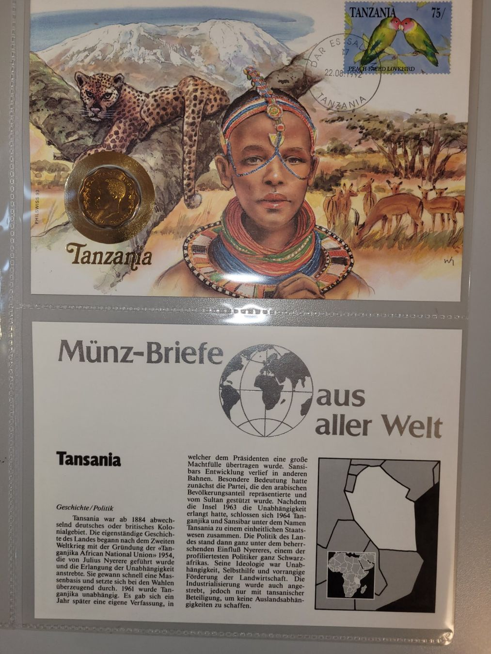 Tutti le monete: Münzbrief Tansania – Nuovo e nell'imballaggio originale da Bertschikon Gossau venduto da KEO2