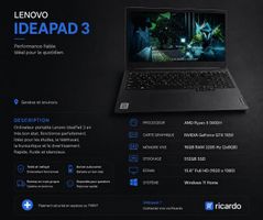 Lenovo IdeaPad 3 Ryzen 5 5600H / GTX 1650 / 16GB RAM / 512GB