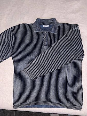 Zara Langarmshirt mit Polokragen