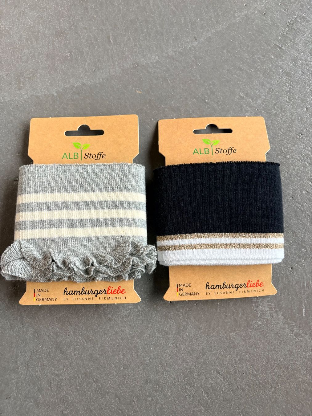 Stoffe: Alb Stoffe Bündchen Orginal 6 Stk – Neu und originalverpackt aus Malans GR von stoffmass 3