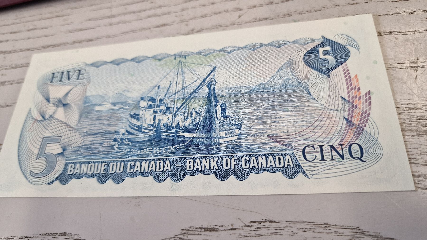 Banknoten: Kanada 5 Dollar Banknote 1972  – Neu und originalverpackt aus Herisau von Antiques.AR 1
