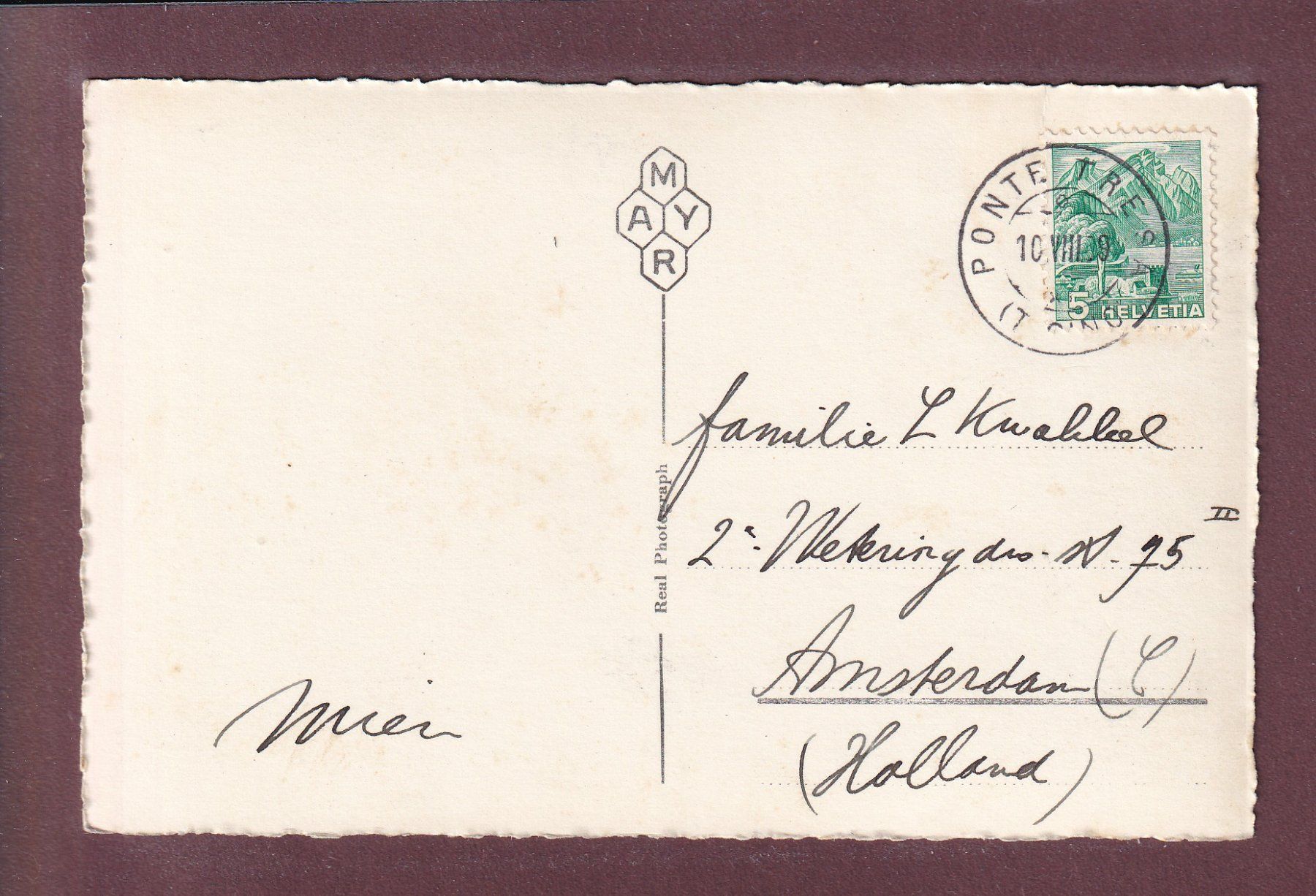 Cartes postales: PONTE TRESA - Barca - 1939 – D'occasion à Pully par nicecards 1