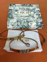 Dior Armband Set Set 3 goldfarben mit Steinen