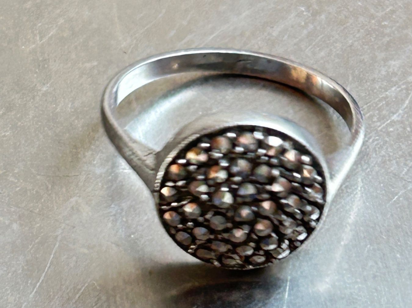 Anelli: Vintage Ring RUNDI Silber mit Markasiten (55) – Usato da Laufen venduto da Bellavitaboom 9