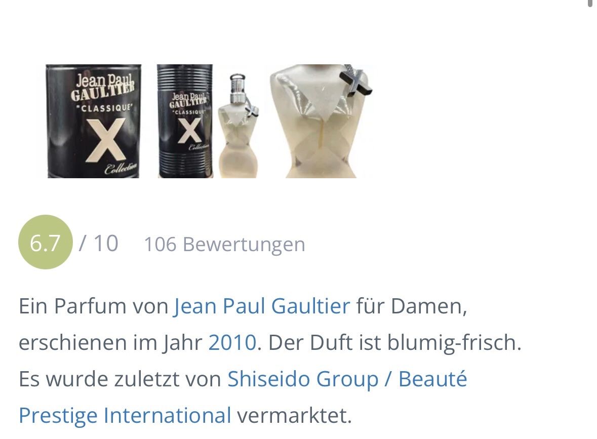 Jean Paul Gaultier Parfum & Eau de Toilette: Classique X Collection Jean Paul Gaultier EDT-Duftprobe 2ML – Gebraucht aus Zürich von deruja 3