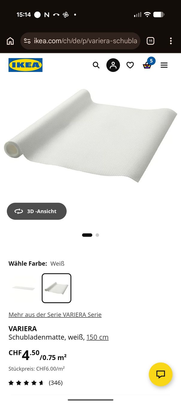 Lackretusche & Schutzfolien: 2x IKEA VARIERA Schubladenmatte, 50.4x150 cm – Neu und originalverpackt aus Uitikon Waldegg von rah_5p85 2