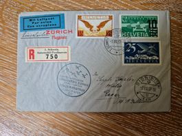 116. FLUGBRIEF MIT F5(z?) & F14, R-BRIEF, CA. SBK 200.-