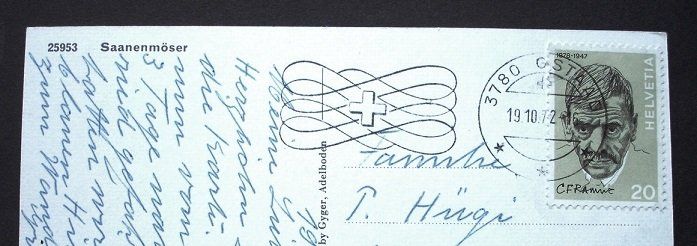 Cartoline postali: SAANENMÖSER Nr. 25953 – Usato da Jona venduto da philajona 1